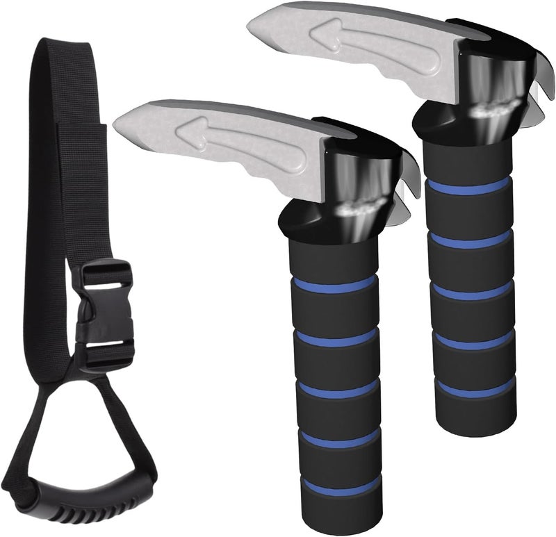 Shouken Elderly Car Handle Assist,Car Door Handle for Elderly,Support Multifunction Door Latch for Seniors and Handicapped (Blue - 2 Pack Car Handle + Strap) - Image 1